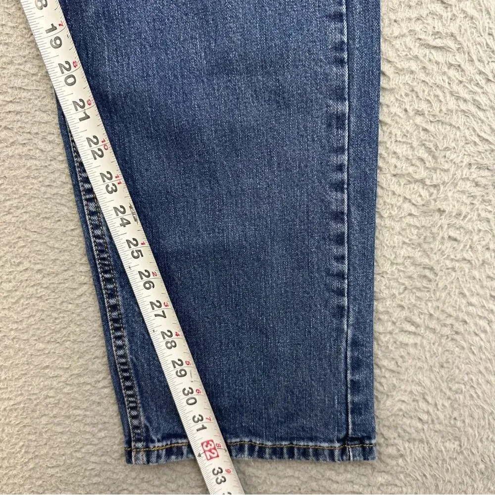 Levis 505 Jeans Mens 38x34 Blue Straight Medium Wash Distressed Casual‎ 36x32*